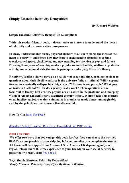 einstein theory of relativity ebook download Download ebook einstein theory of relativity