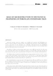 ROLE OF MICROSTRUCTURE IN MECHANICAL ... - Qualicer