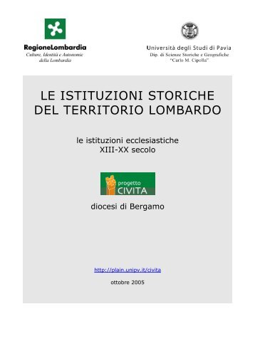 le istituzioni storiche del territorio lombardo - Lombardia Beni Culturali