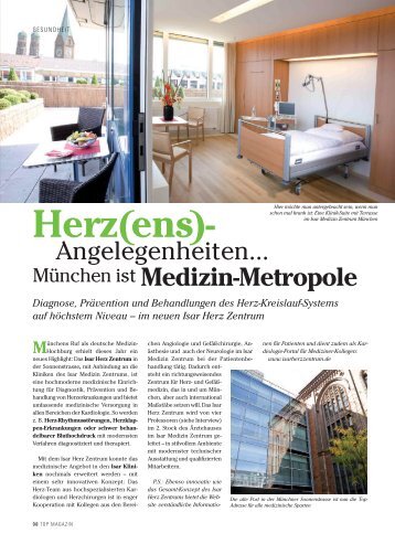 Isar Medizin Zentrum: Herz(ens)-Angelegenheiten ... - TOP Magazin