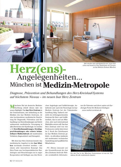 Isar Medizin Zentrum: Herz(ens)-Angelegenheiten ... - TOP Magazin