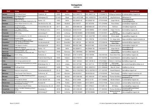 Verlagsliste 30-05-11 schw. Schrift - TOP Magazin