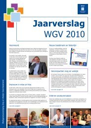Jaarverslag 2010 - WGV Zorg en Welzijn