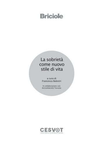 La sobrietà come nuovo stile di vita - Cesvot