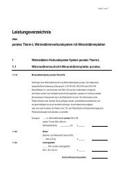 Leistungsverzeichnis