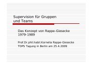 Supervision für Gruppen und Teams - TOPS München - Berlin eV