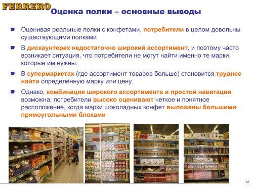 Shoppers' behavior in Confectionery category