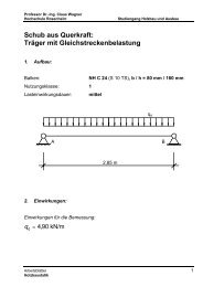 Schubbeanspruchung aus Querkraft - Fachhochschule Rosenheim