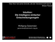 Intuition: Die Intelligenz einfacher Entscheidungsregeln