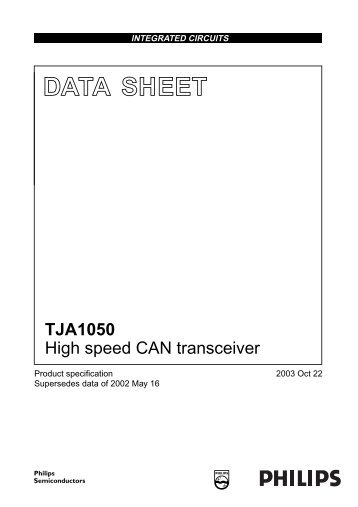 TJA1050 High speed CAN transceiver - NXP Semiconductors