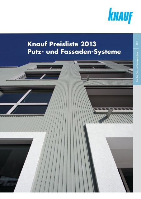 Preisliste Putz und Fassade 2013 (PDF 9206 KB) - Knauf AG
