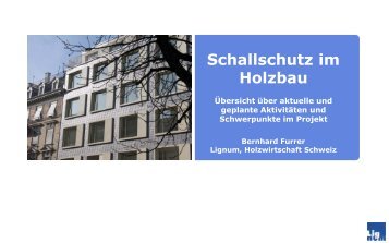 Schallschutz im Holzbau - Lignum