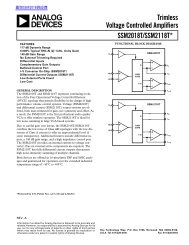 Trimless Voltage Controlled Amplifiers SSM2018T/SSM2118T*