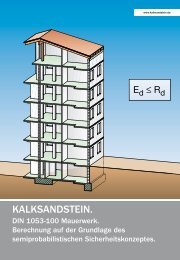 KALKSANDSTEIN. - Mauerwerksbau-Lehre