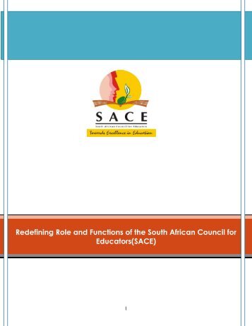 The Role of the South African Council for Educators (SACE)