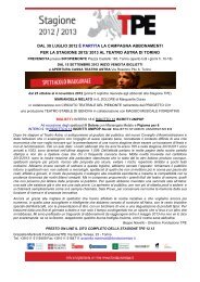 convenzione a prezzi - Fondazione Università Popolare di Torino