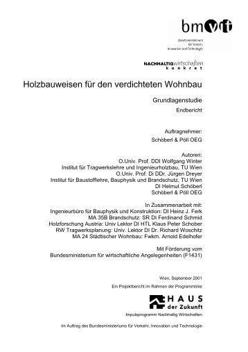 Holzbauweisen für den verdichteten Wohnbau