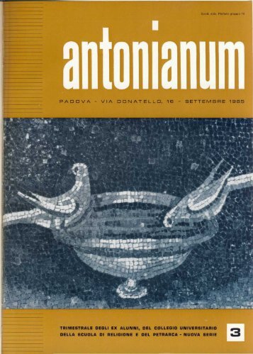 Settembre - Ex-Alunni dell'Antonianum