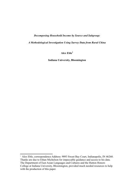 Decomposing Household Income by Source and Subgroup - Alex Eble