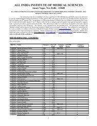 Results - All India Institute of Medical Sciences