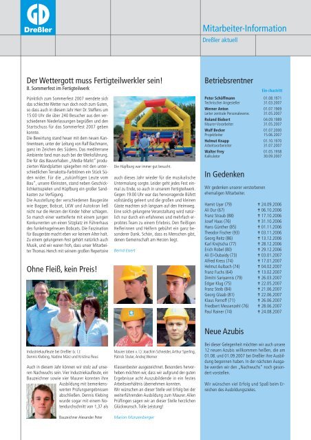 Dreßler Aktuell - Ausgabe 05 - Dreßler bau