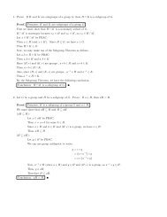 1. Prove: If H and K are subgroups of a group G, then H ∩ K is a ...