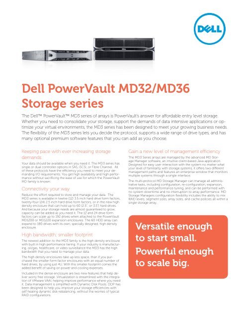 Dell PowerVault MD32/MD36 Storage series - Abtech Systems
