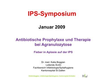 Antibiotische Prophylaxe und Therapie bei Agranulozytose