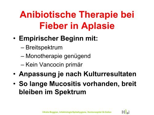 Antibiotische Prophylaxe und Therapie bei Agranulozytose