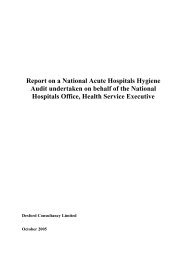 Report on the 1st National Acute Hospital Hygiene Audit