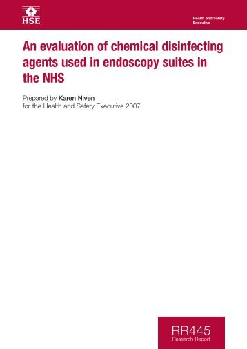 An evaluation of chemical disinfecting agents used in endoscopy ...