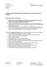 Leaflet for adult outpatients with possible or proven Influenza H1N1 ...