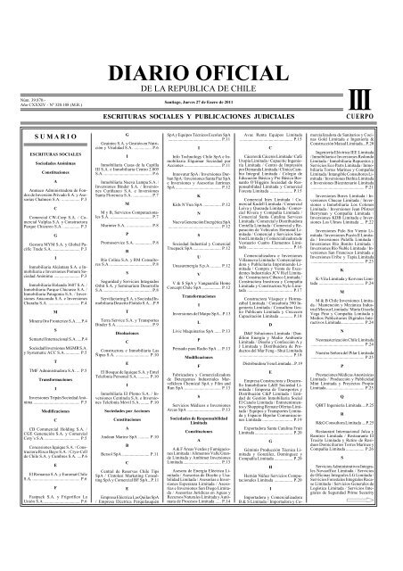 Diario Oficial de la República de Chile