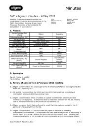 EoC subgroup minutes – 4 May 2011 - Ofgem