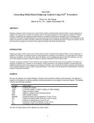 Generating Model Based Subgroup Analysis Using ... - PharmaSUG