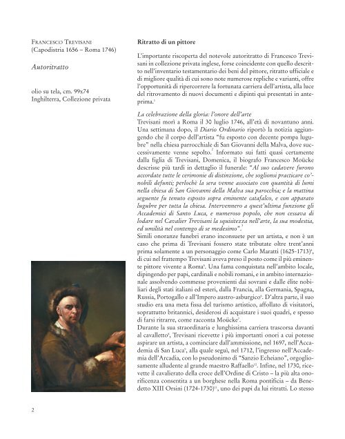 9. Francesco Trevisani, Autoritratto, olio su tela, cm ... - Palazzo Chigi