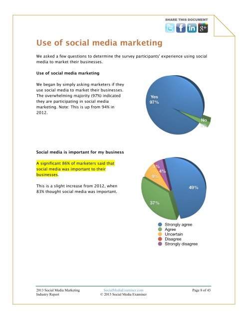 2013 SOCIAL MEDIA MARKETING INDUSTRY REPORT