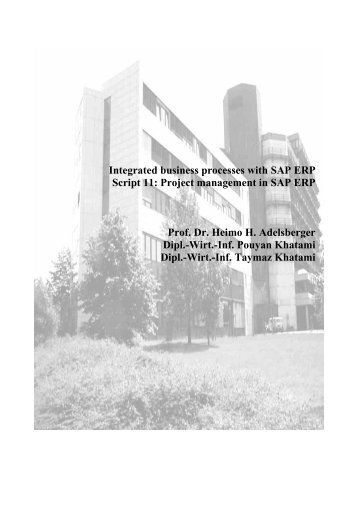 Integrated business processes with SAP ERP Script 11: Project ...