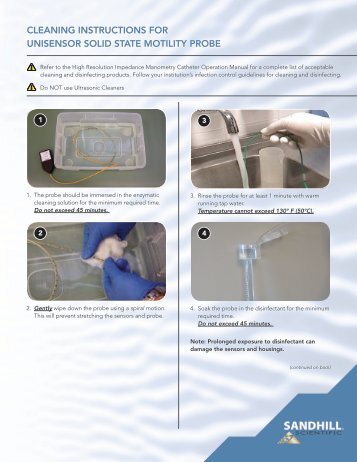 cleaning instructions for unisensor solid state ... - Sandhill Scientific