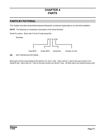 CHAPTER 4 PARTS - Snap-on Equipment