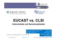 EUCAST vs. CLSI - Swiss Society for Microbiology