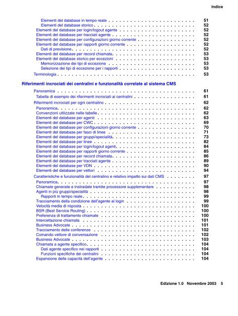 Elementi del database per agenti - Avaya Support