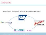 Evaluation von Open Source Business Software - Hochschule ...