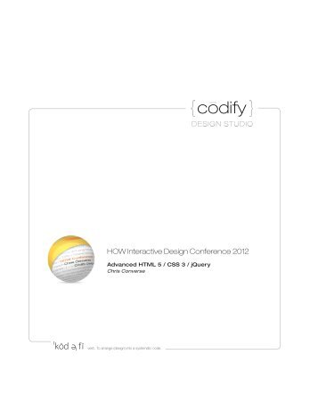 codify kōd fīe - Codify Design Studio