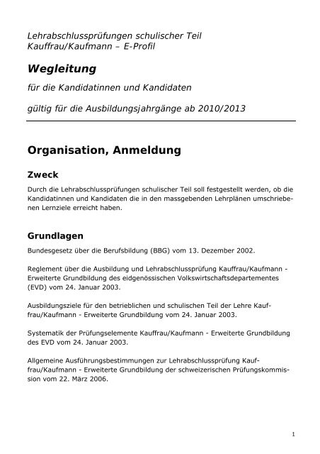 Prüfungswegleitung 10-13 (253 KB) - Bildungszentrum kvBL