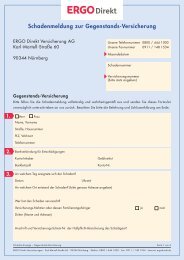 Schadenmeldung zur Gegenstands-Versicherung - ERGO Direkt ...