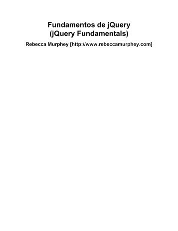 Fundamentos de jQuery (jQuery Fundamentals)