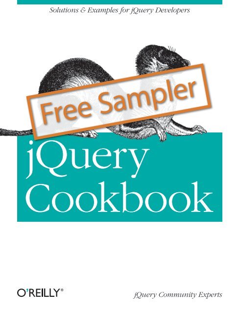 Jquery Cookbook Cdn Oreilly Com O Reilly