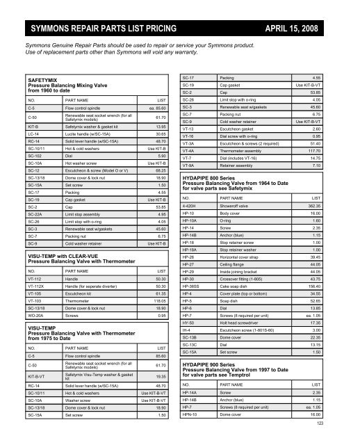 Full Line List Price Book - Cook Sales Co