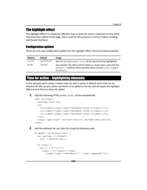 jQuery 1.4 Animation Techniques - Index of